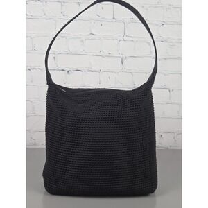 The SAK Y2K Black Crochet Shoulder Bag Boho‎